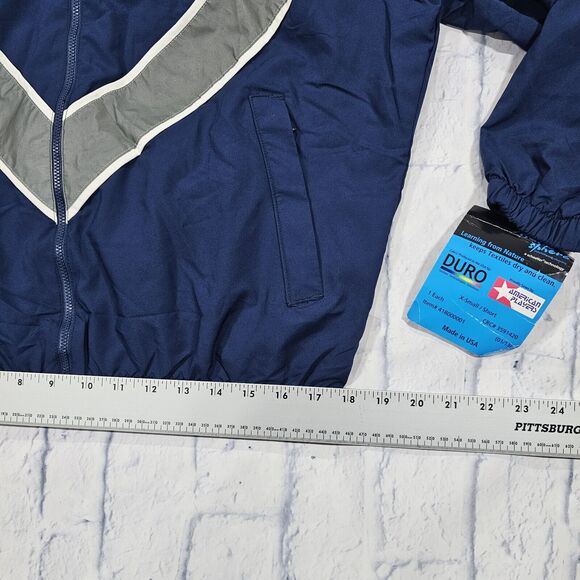 US Air Force ADULT SZ XS SHORT Jacket Blue Mesh Lined Zip Windbreaker Duro 2013 - Picture 3 of 14